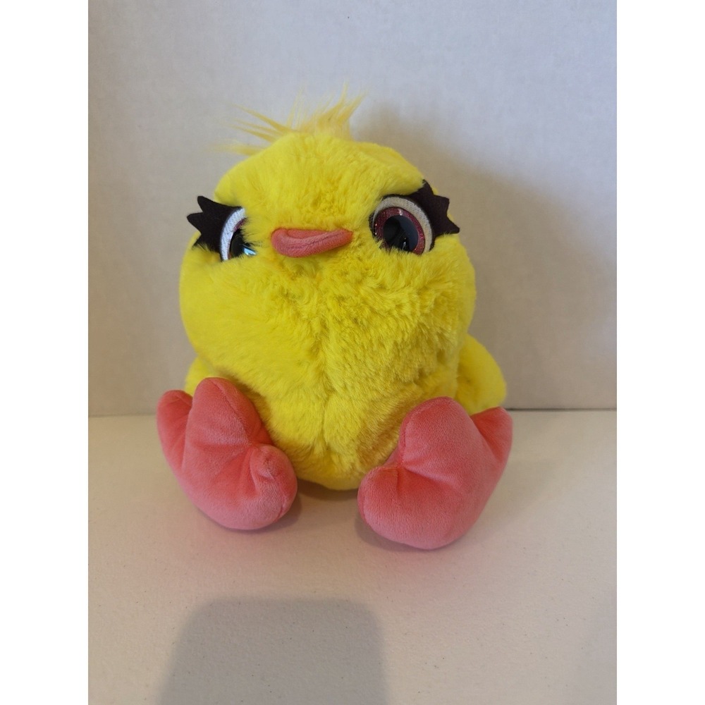 Disney Store Yellow Chick Plush Big Eyes Pink Feet Easter Stuffed Animal